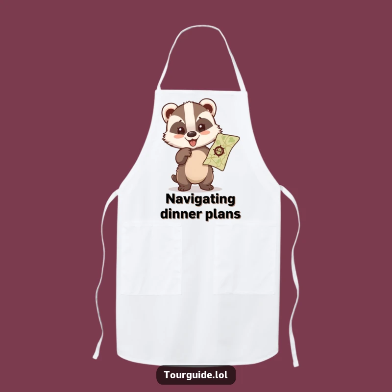 Funny Badger Cub Apron: Cook Up Adventures with Hilarious Kitchen Maps