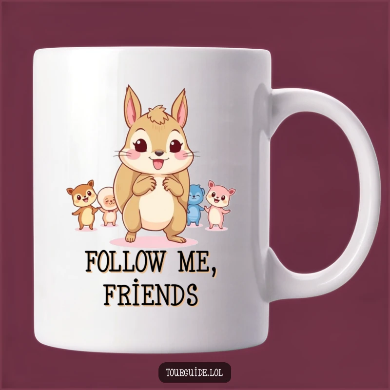 Funny Squirrel Leader Mug: Playful Guidance, Perfect Humorous Group Gift