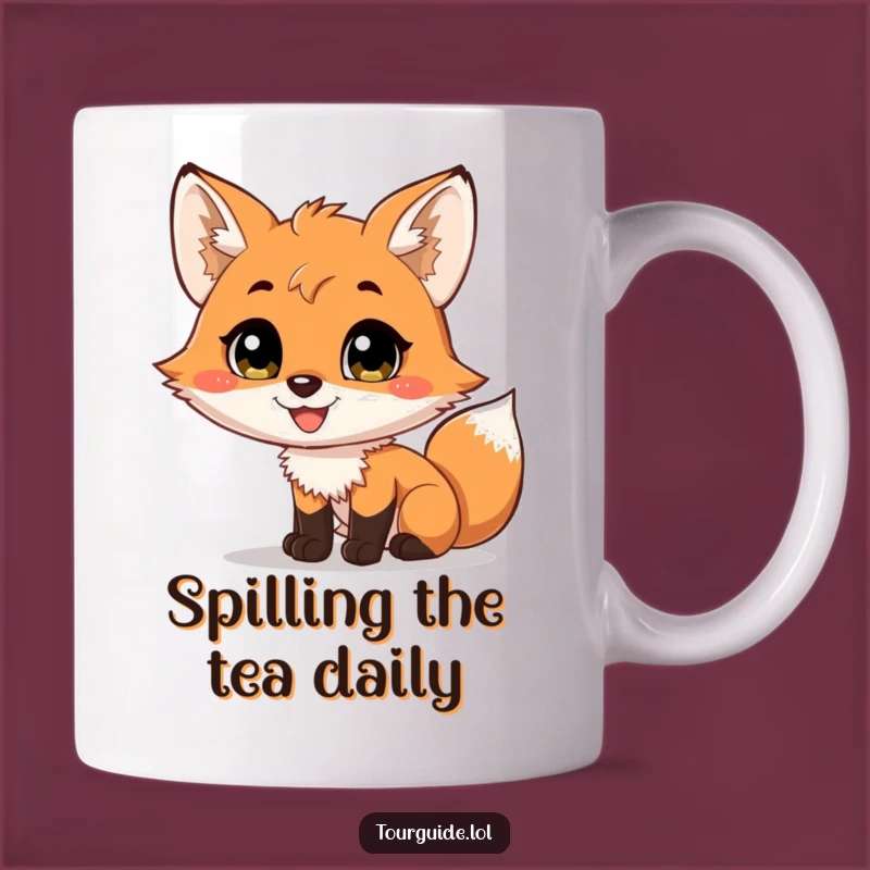 Funny Fox Cub Storyteller Mug: Hilarious Narration Gift for Talkative Friends