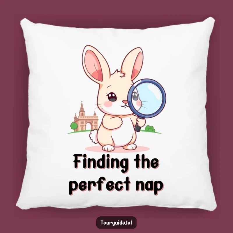 Funny Rabbit Pillow: Cozy Comfort for the Keen Investigator