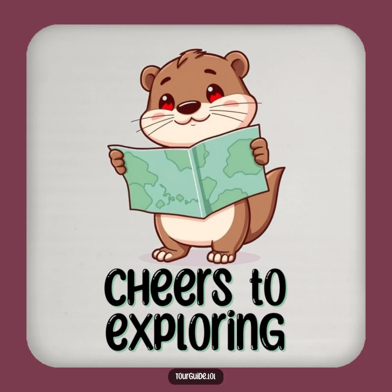 Funny Otter Coaster: Adventure Ready, Perfect Humorous Drink Gift