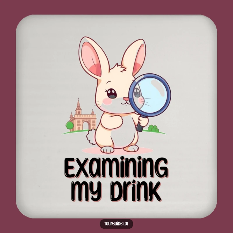 Funny Rabbit Coaster: Protect Surfaces with Hilarious Detective Art