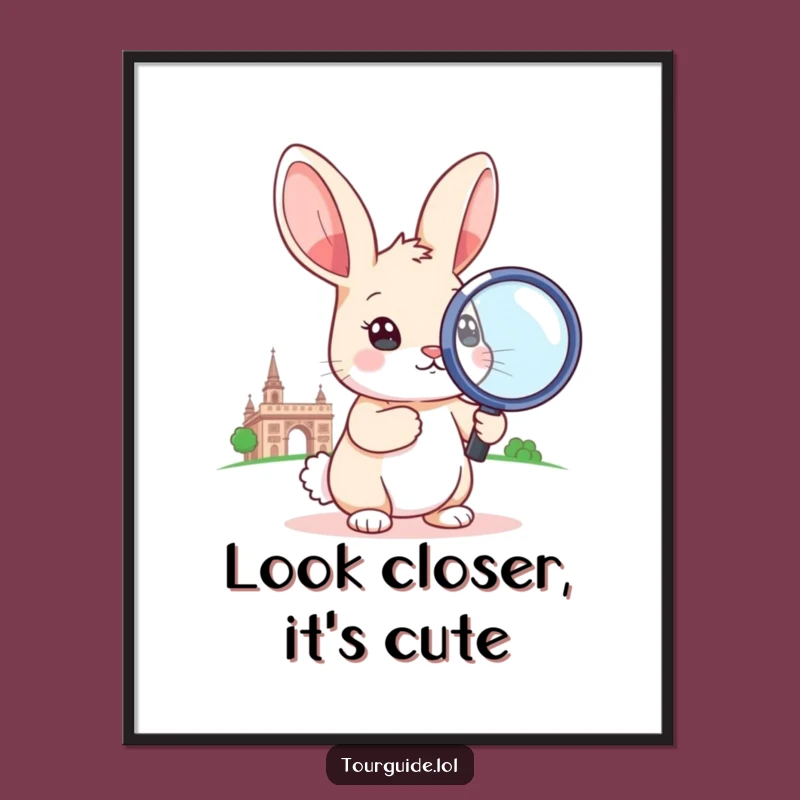 Funny Rabbit Poster: Investigating Art, a Hilarious Gift for Detectives