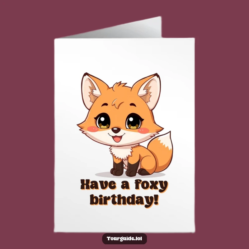 Free Printable Birthday Card: Storytelling Fox Cub for a Year of Fun