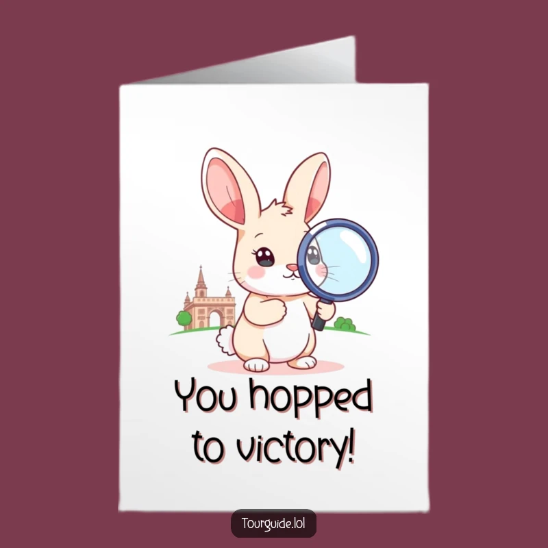 Free Printable Congrats Card: Examining Success with Rabbit's Magnifying Glass