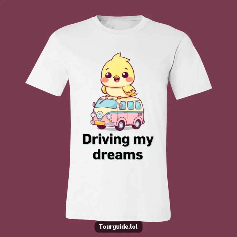 Funny Bird Bus Cub T-Shirt: Whimsical Cub on Miniature Bus Tee