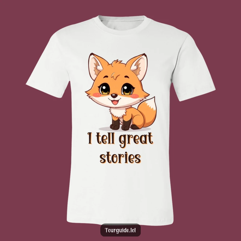 Funny Fox Cub T-Shirt: Hilarious Narrator Design for Story Lovers