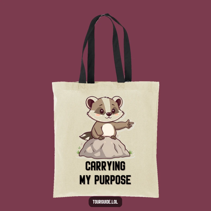 Funny Badger Leader Tote Bag: Determined Style, Ideal Humorous Gift
