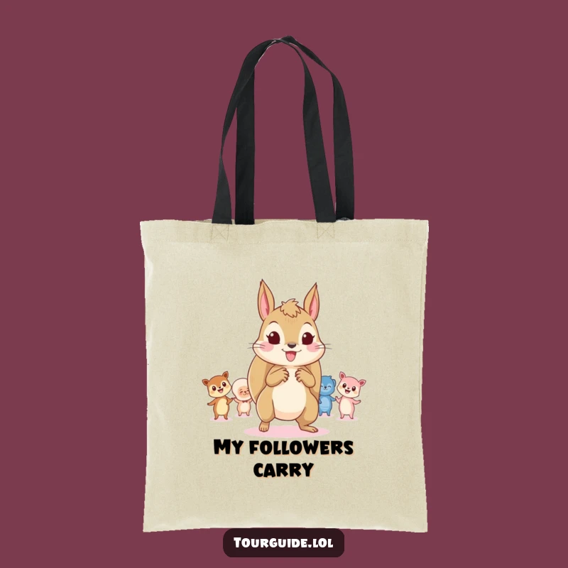 Funny Squirrel Leader Tote Bag: Stylish Guidance, Ideal Humorous Gift